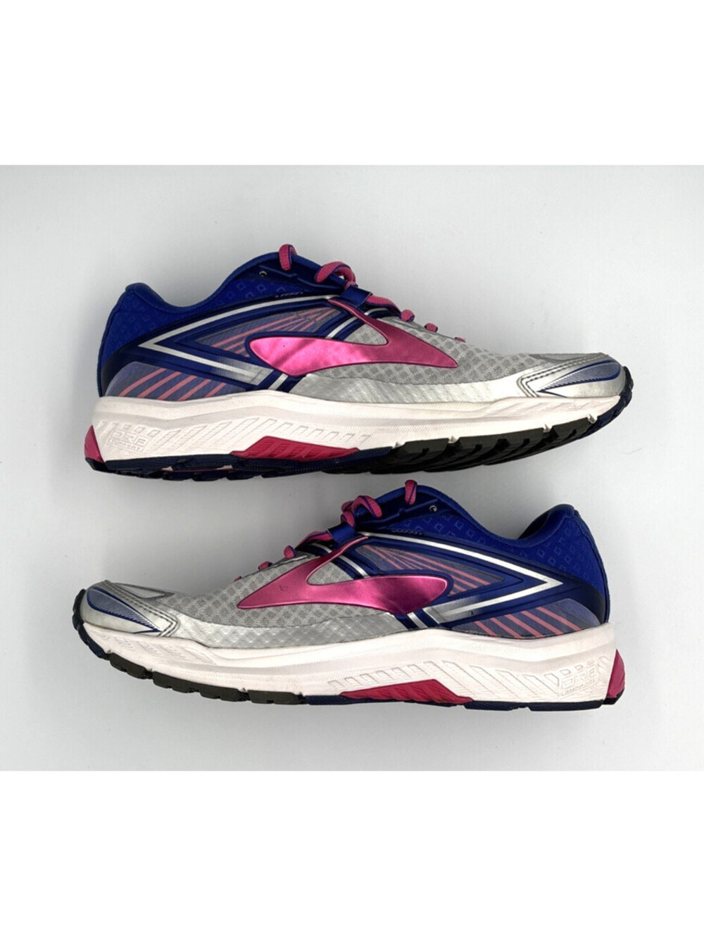 Brooks Ravenna 8 Womens Running Shoes Size 8 Silver Clematis Blue Very Berry